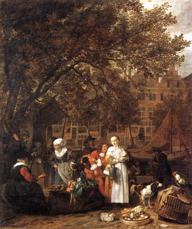 Vegetable Market in Amsterdam, METSU, Gabriel